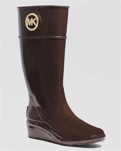 michael michael kors charm rain boots|brown waterproof michael kors boots.